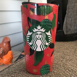 Starbucks 2019 holiday Christmas ceramic travel tumbler w lid